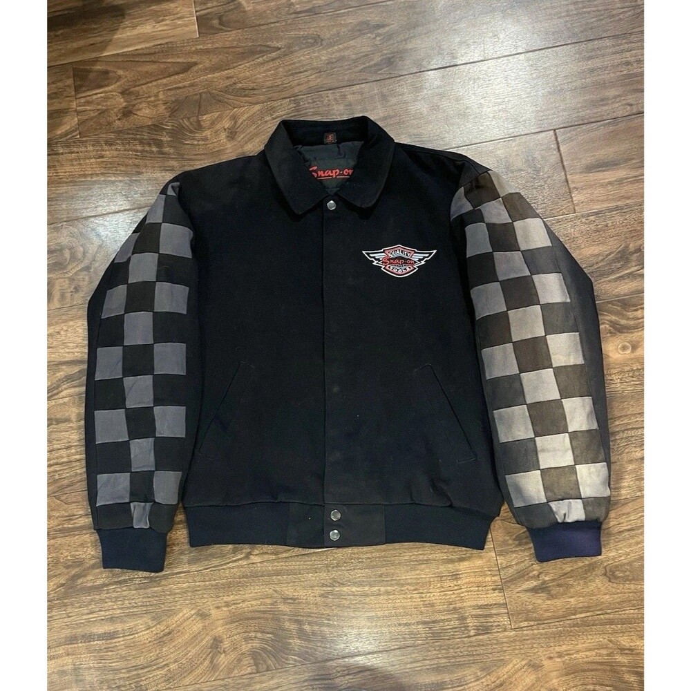 Vintage Snap On Button Up Embroidered Jacket Size Small